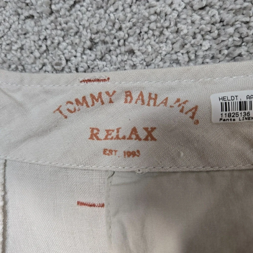 Tommy Bahama Relax Men's Linen Pants 34x32 Beige Casual Lightweight Beach
